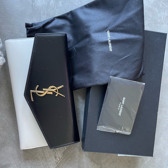 Saint Laurent YSL Monogram Wallet/Black/Cream - Picture 13 of 16